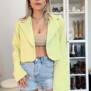 Cropped blazer - boohoo